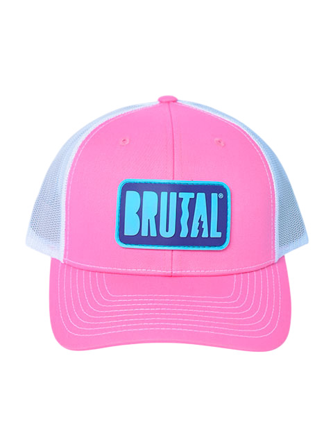 GORRA ROSADA LOGO AZUL Y MORADO