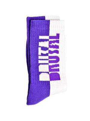 Medias Brutal Morado con Beige